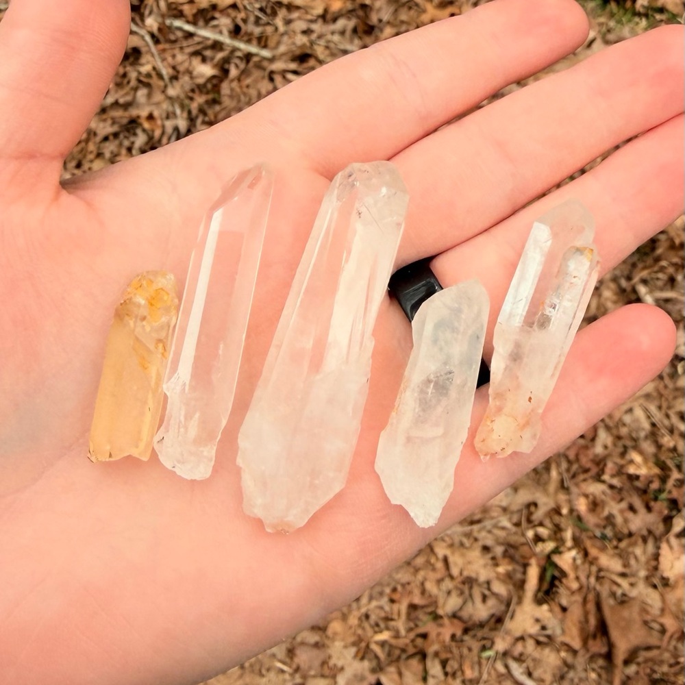 NEW! Natural Clear Quartz Crystal Points - Lot of 5